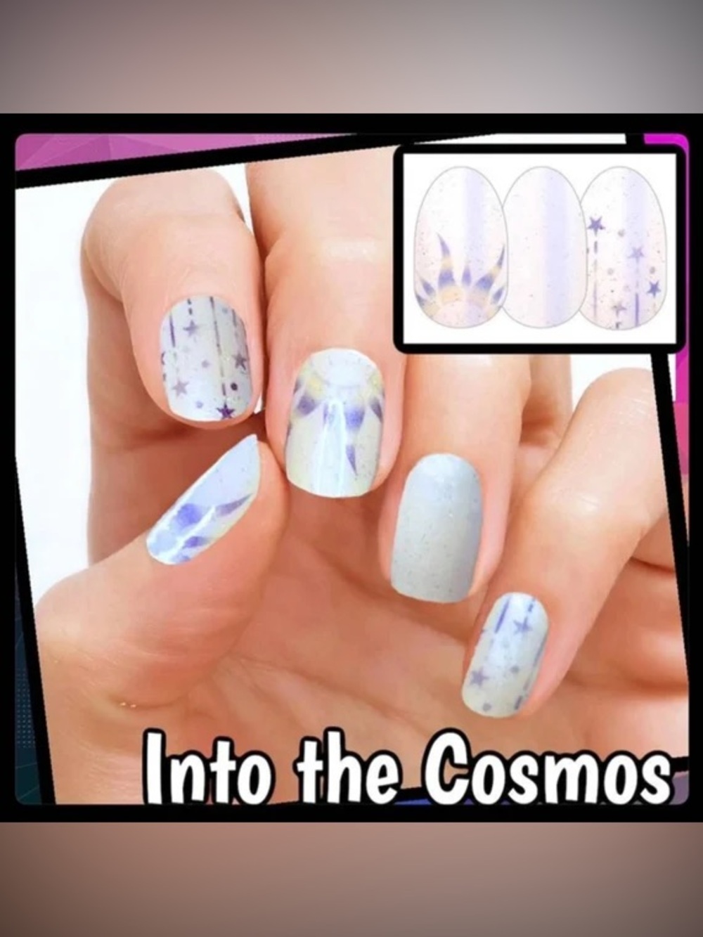 Color Street Into the Cosmos Sun Stars Light Purple Shiny 100% Real Nail Polish